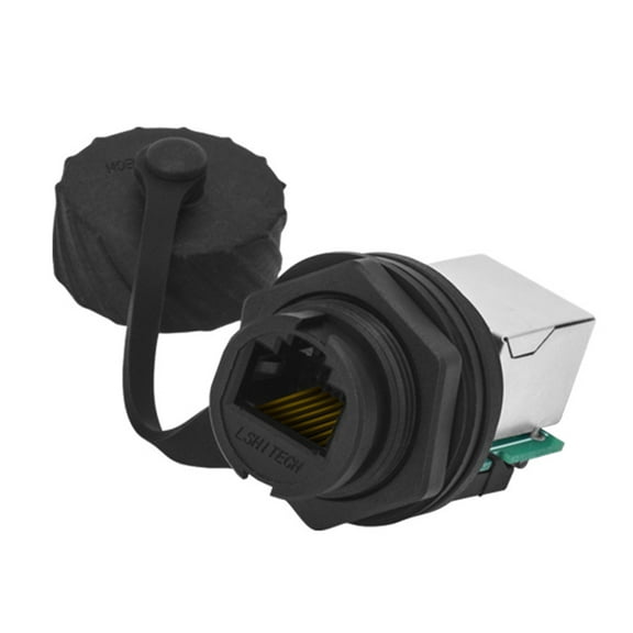 lanema RJ45 Ethernet Connector Male to Female Industrial Waterproof High Speed Sealed Plug Socket Panel Mount