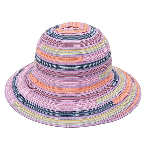 lanema Rainbow Color Bucket Hat Colorful Foldable Wide Brim Hat Breathable
