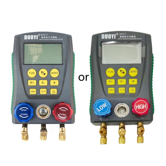 lanema Refrigeration Digital Manifold Gauge Meter HVAC Vacuum Pressure Temperature Test