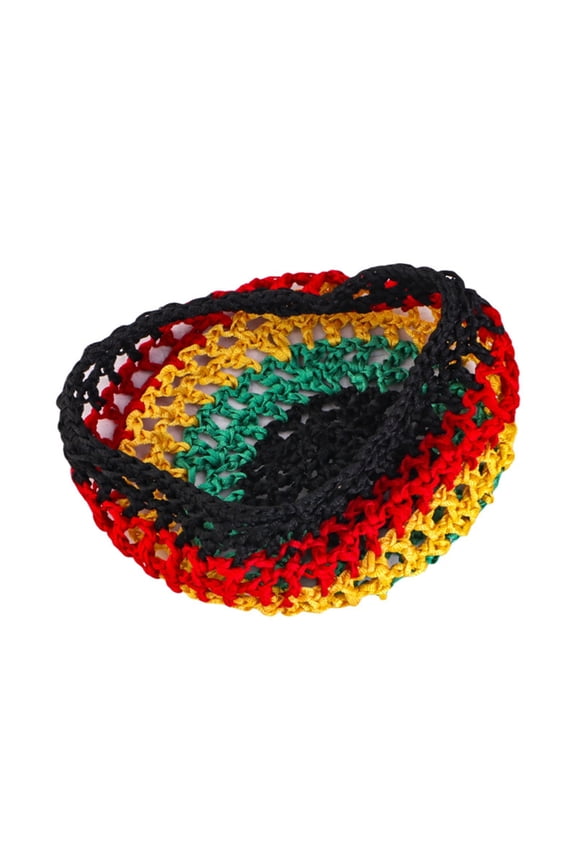 Reggae Crochet Hair Net Western Handwoven Vintage Hat Knitted Hollow Wigs Caps