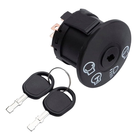 lanema Replacement Ignition Key Switches 3 Positions & 5 Terminals Heavy Duty Mower Ignition Key Switches for Turn Lawn Mowers