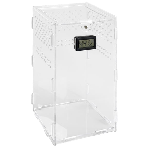 lanema Reptiles Feeding Box Acrylic Terrariums Container for Spiders Small Lizards