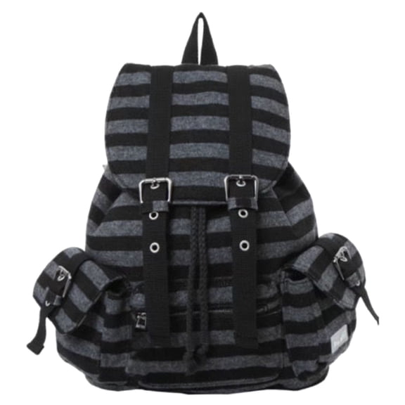 lanema Retro Stripes Backpack Large Capacity Casual Daypacks Travel Backpack Student School Backpack Korean Styles Backpack