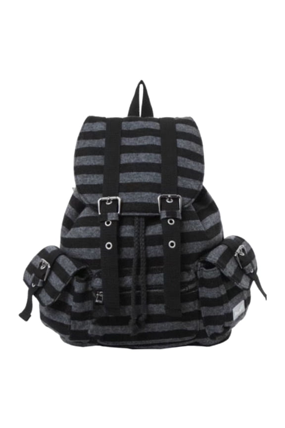 Retro Stripes Backpack Large Capacity Casual Daypacks Travel Backpack Student School Backpack Korean Styles Backpack