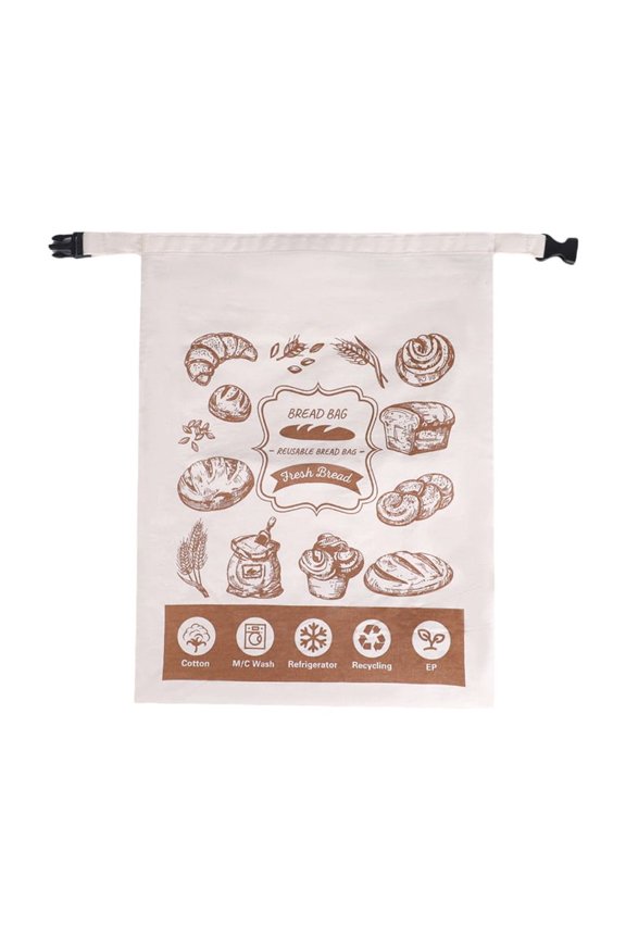 Reusable Bakery Storage Bag With Snap Closures TPU Cotton Bread Packaging Bag