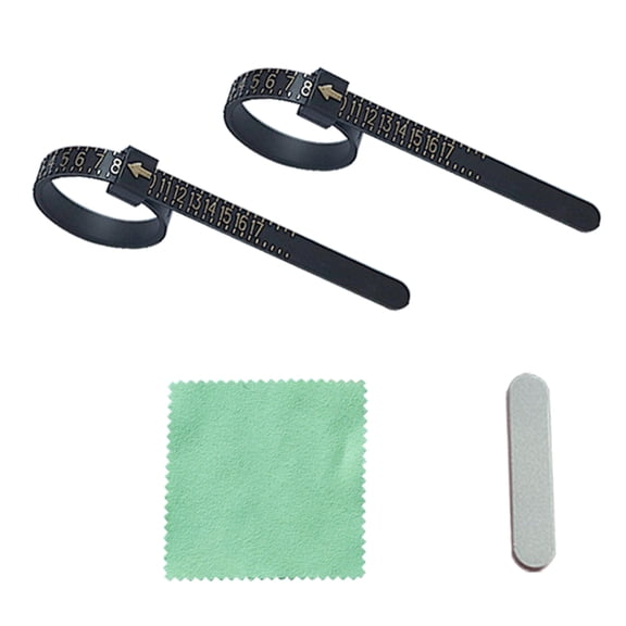 lanema Rings Size Measurement Tools Portable Sizer Set with Wiping Cloth and Sponge