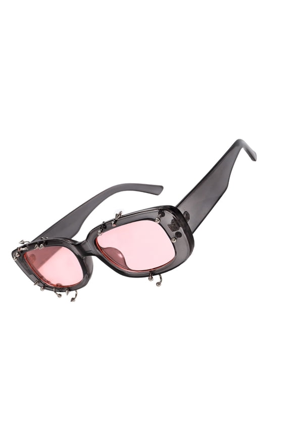 Rivet Studded Sunglasses Polarized Lens Unisex Eyewear UV400 Protections Glasses