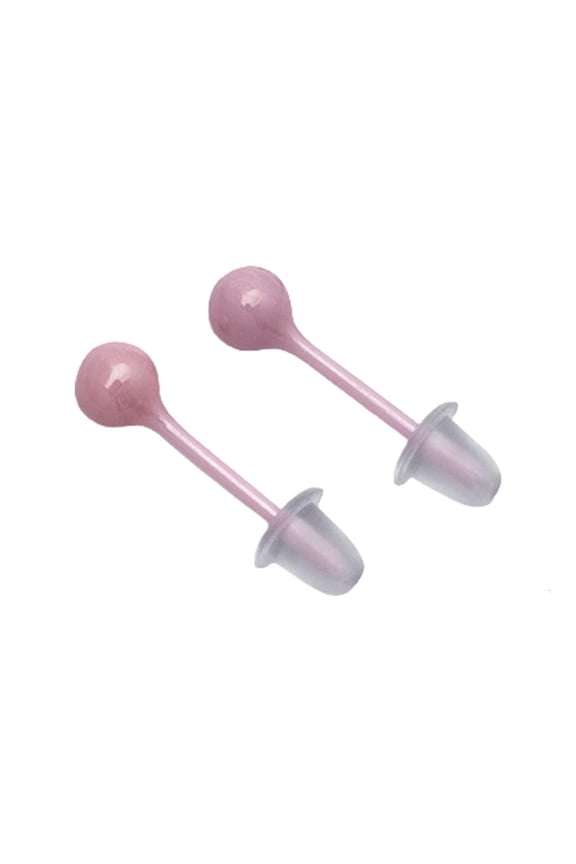 Round Flexible Bioplast Ear Nose Studs Sturdy Bioceramics Nickel Piercing Retainers Portable Designs Fashionable