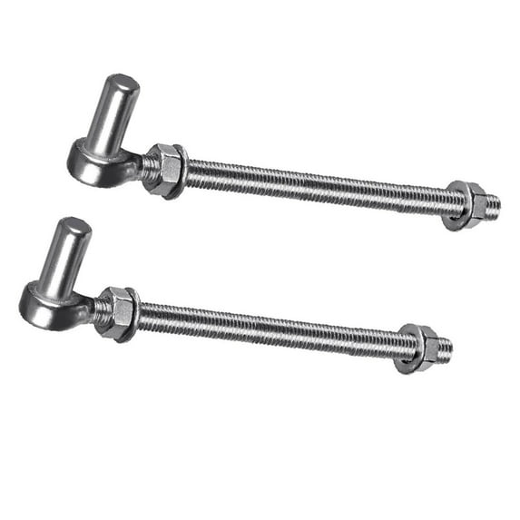 lanema Rustproof J Bolt Gate Hinges Bolt Post Hinges Pair for Concrete & Metal Structures