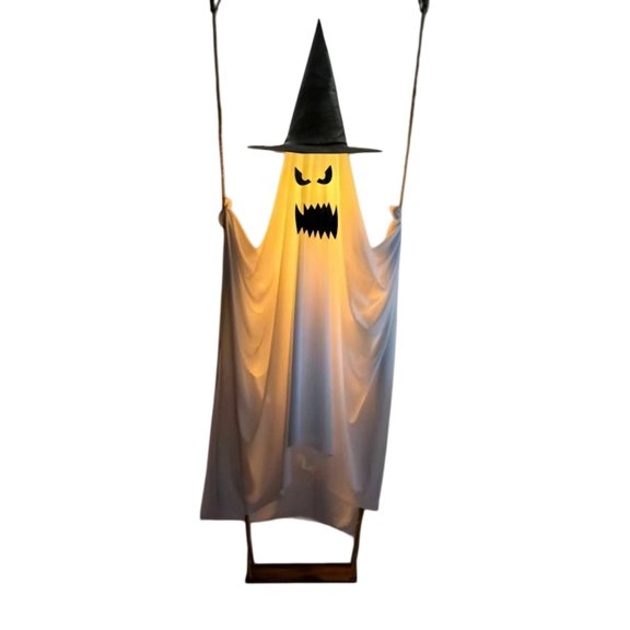 lanema Seasonal Fabric Spirit Accent, Hanging Swing Figure for Porch, Window, Living Room and Yard Display Planning Use
