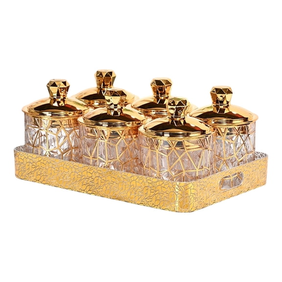 lanema Set Of 6 Space Saving Leak Proof Canister With Lid Coffee Candy Jar Container
