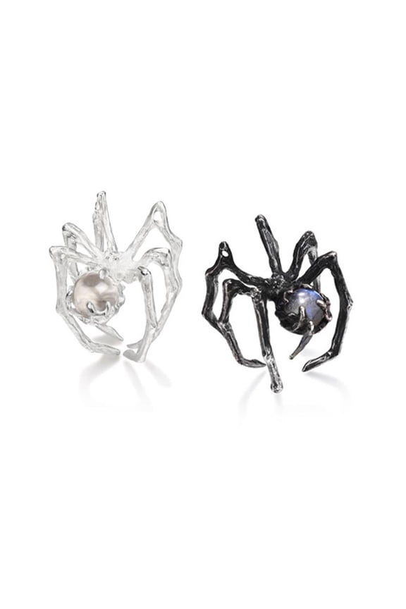 Set of 2 Unique Adjustable Rings Wedding Rings Spiders Shaped Dating Rings Open Rings Jewelry for Women
