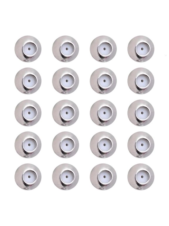 Set of 20 Secure Earring Backs Studs Locking Clutch Secure Locking Backing Earring Plugs Suitable for Earrings Jewelry