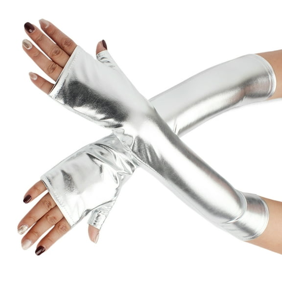 lanema Sexy Metallic Gloves Opera Gloves for Opera for Women and Girls Gift