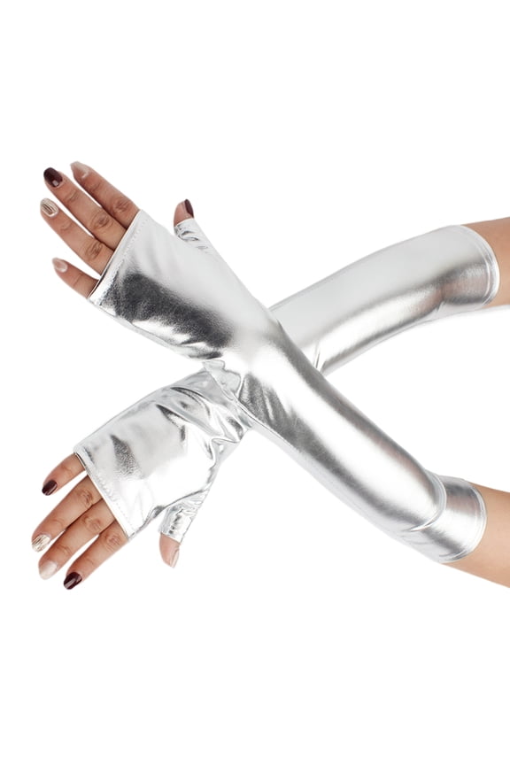 Sexy Metallic Gloves Opera Gloves for Opera for Women and Girls Gift