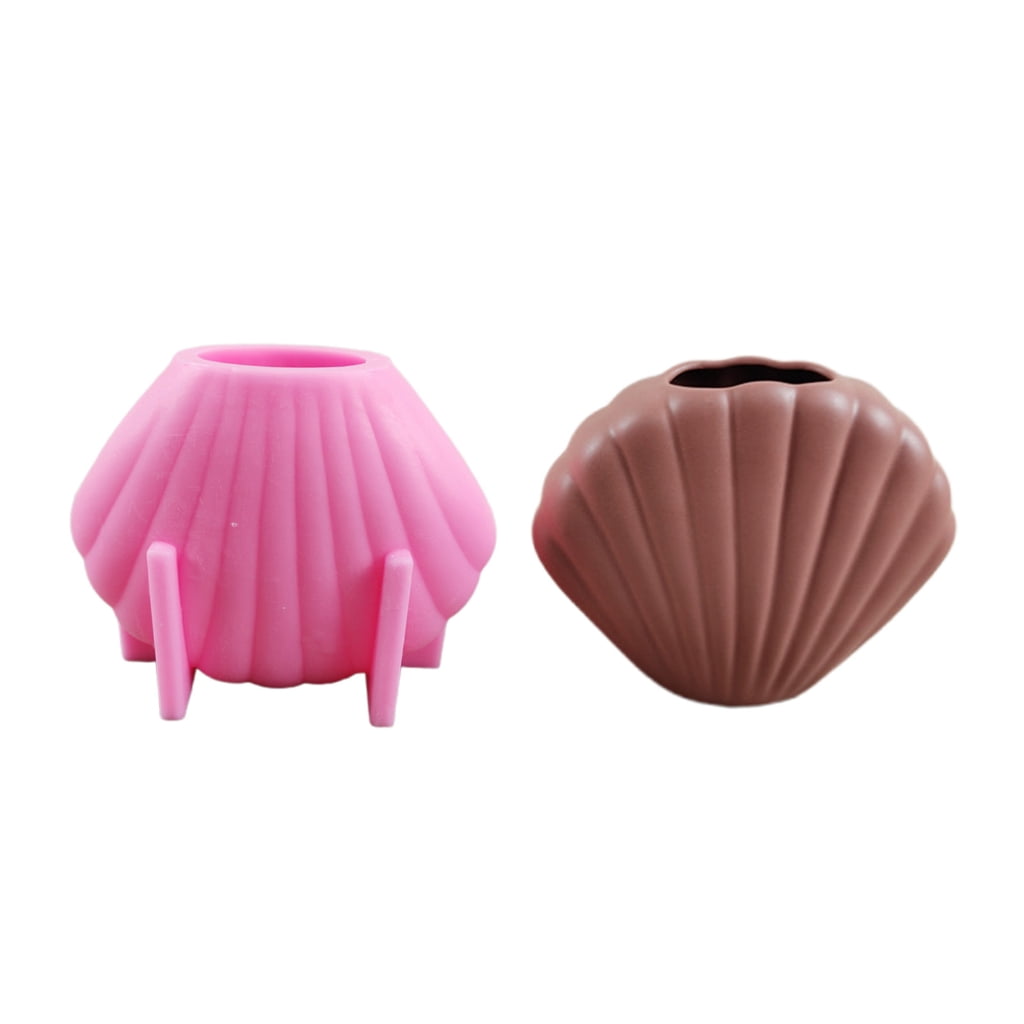 lanema Shell Vase Molds for Storage Bottle Candle Holder Epoxy Resin Casting Mold Tool