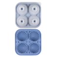 lanema Silicone Ice Cube Tray Molds 4 Grid Squaresed Round Puddings ...