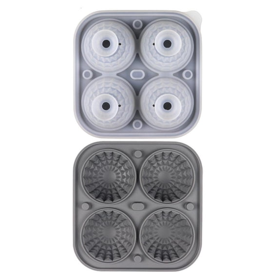 lanema Silicone Ice Cube Tray Molds 4 Grid Squaresed Round Puddings ...