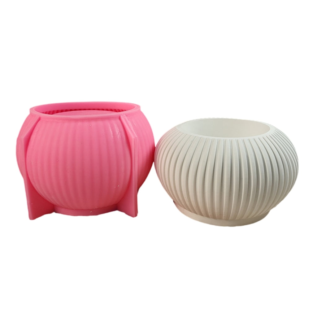lanema Silicone Stripe Planter Mold for Concrete Resin Craft Home Garden Decoration