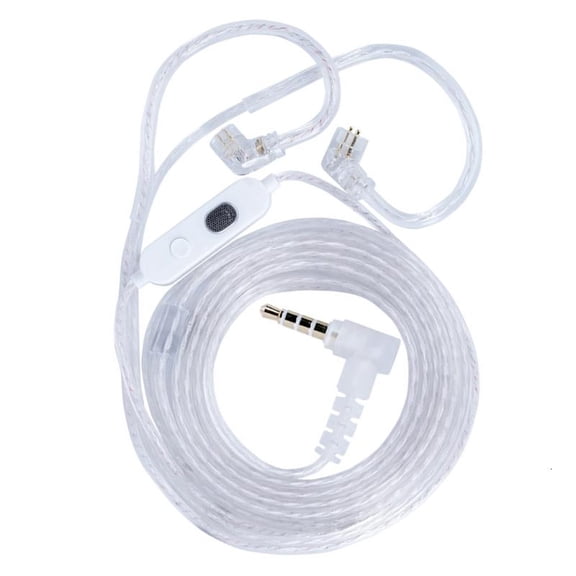 lanema Silver Plateds 3.5mm Connectors Sound Cable with Builts In EQ Switch and Two Mics