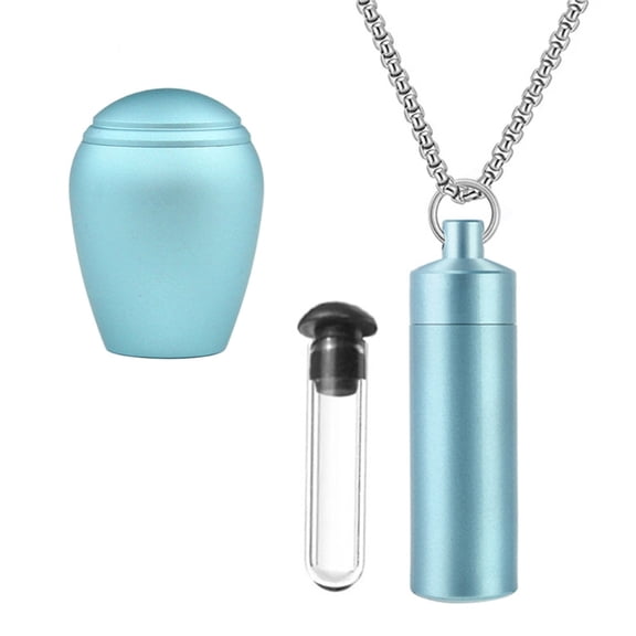 lanema Simple Ashes Urn Memorial Jewelry Cremation Box Metal Jar Cremation Jewelry Urn Casket for Ashes