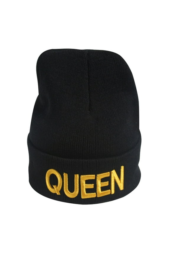 Ski Beanie Knitted Hat Bonnet King Queen Hat Hat Knit Ski Hat Couple Hat