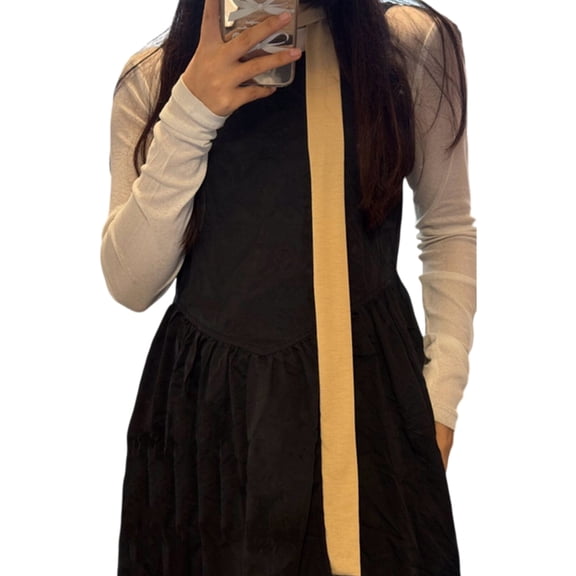 lanema Skinny Scarf Knit Neckerchief Elegant Scarf Long Scarves for Women Girl