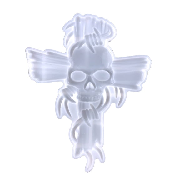 lanema Skull Resin Molds,Crucifix Silicone Mold for Resin Casting Art Wall Decor Crafts
