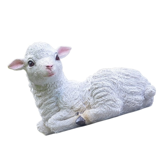 lanema Small Artistic Sheep Statue Lying Standing Option Homes Business Decors Accent