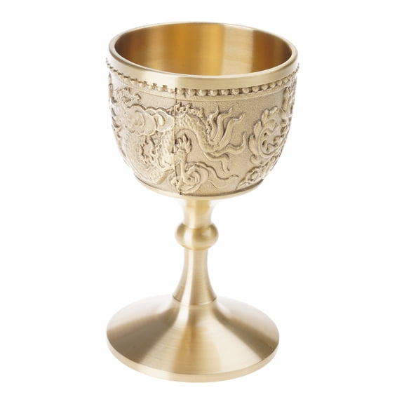 lanema Small Goblet Small Pure Brass Wine Glass Classical Wine Set Copper Wine Cup