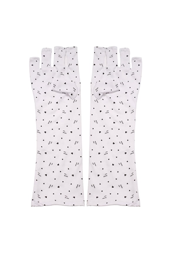 Small Hands UV Gloves for Nails,Thickened UPF50+ UV Protection Gloves, Fingerless Design for Women Gel Manicures