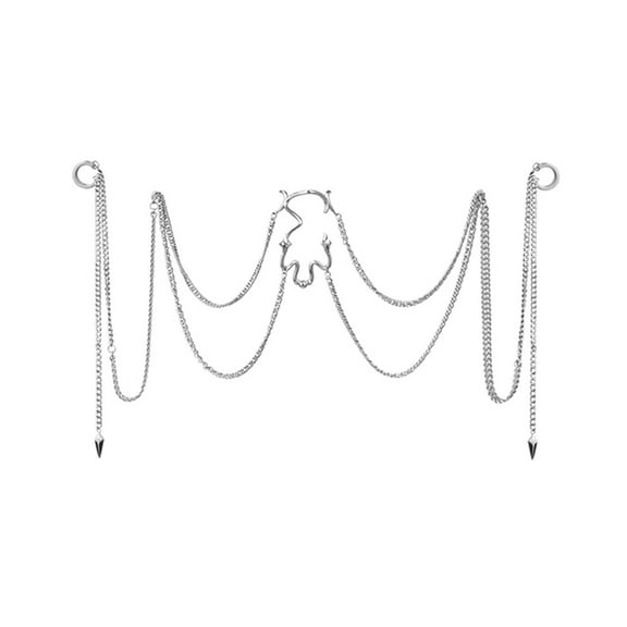 lanema Small Nose Hoop African Cuff Ring Piercing Jewelry Nose Ring Chain Unisex