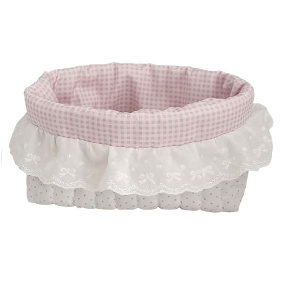 lanema Soft Fabric Storage Basket for Dresser Shelf and Counter Storage