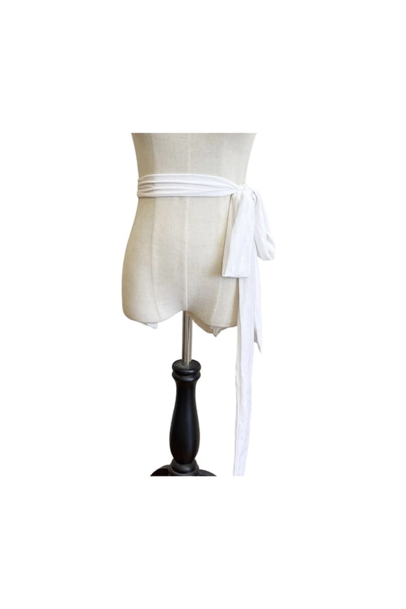 Soft Velvet Ribbon Waist Belt Extra Long Design Comfortable Polyester Strap Black