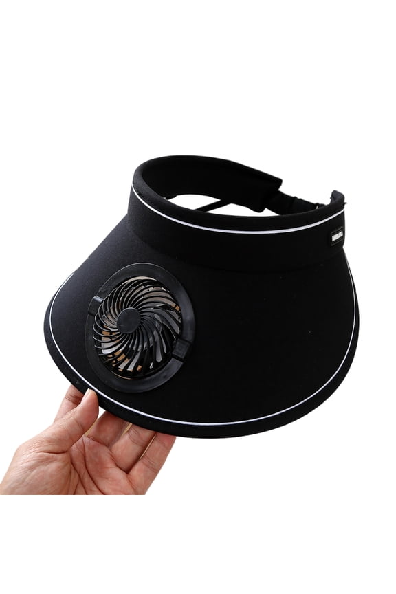 Solar Cooling Fan Sun Hat Quick Drying Wide Brims Hat Adjustable Size Visors Hat for Women Men Outdoor Activity