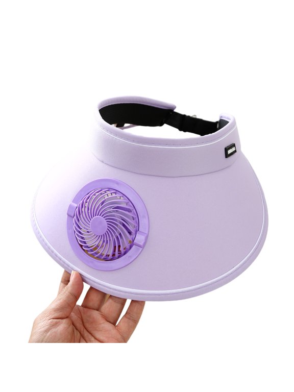 Solar Cooling Fan Sun Hat Quick Drying Wide Brims Hat Adjustable Size Visors Hat for Women Men Outdoor Activity
