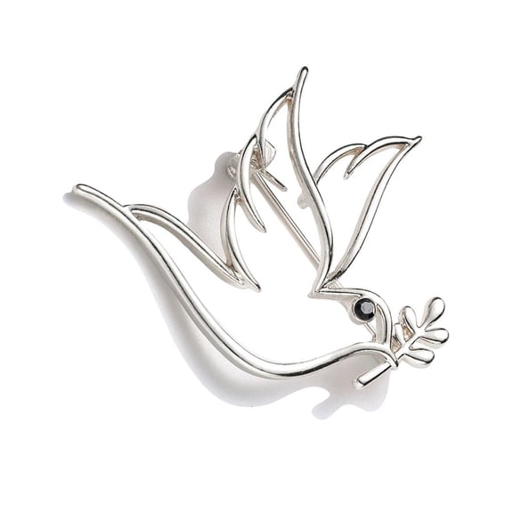 lanema Sophisticated Doves Shaped Lapel Pin Featuring Openwork Detail Sturdy Metal Alloy Vintage Alloy Doves Pin Accessory