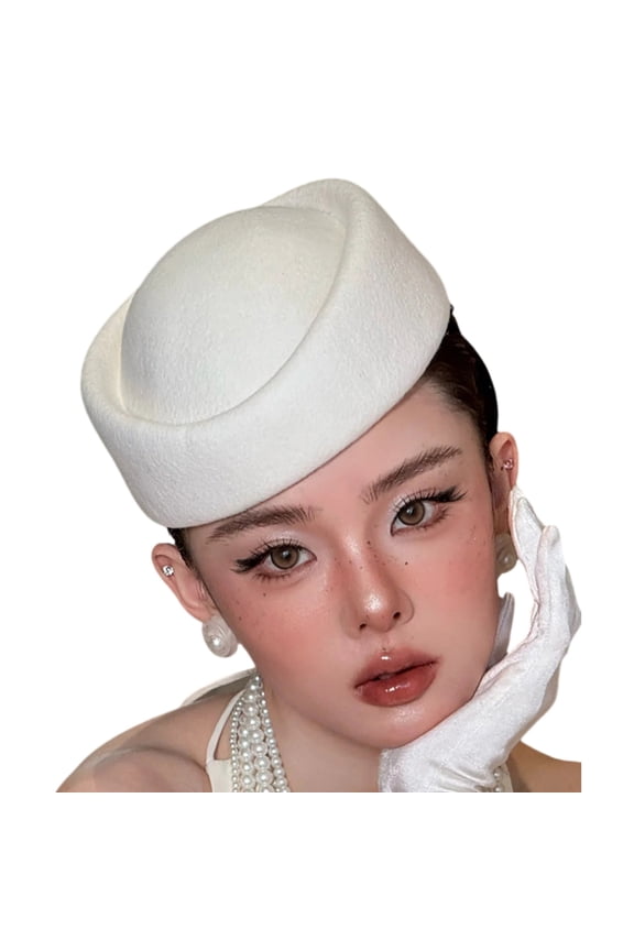 Sophisticated Ladies Felted Cap Hepburn Charm Design Spring Autumn Outfits Hat