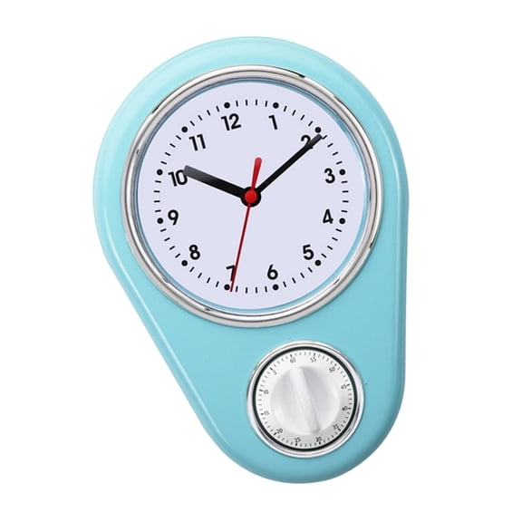 lanema Space Saving Wall Clock 9Inches Plastic 60 Minutes Visual Kitchen Countdown Timer