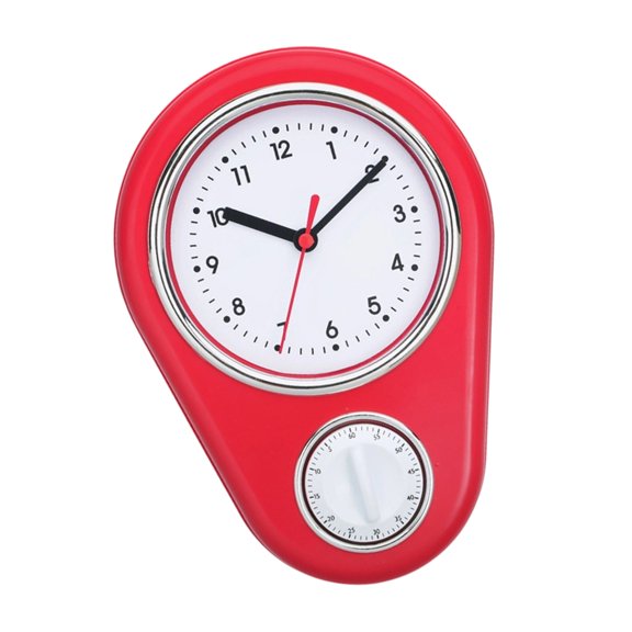 lanema Space Saving Wall Clock 9Inches Plastic 60 Minutes Visual Kitchen Countdown Timer