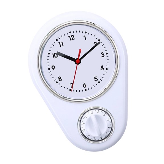 lanema Space Saving Wall Clock 9Inches Plastic 60 Minutes Visual Kitchen Countdown Timer