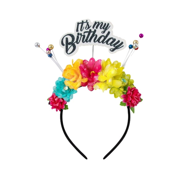 lanema Sparkling Birthday Hair Hoop Girls Headwear With Glitter Letter Party Accessory