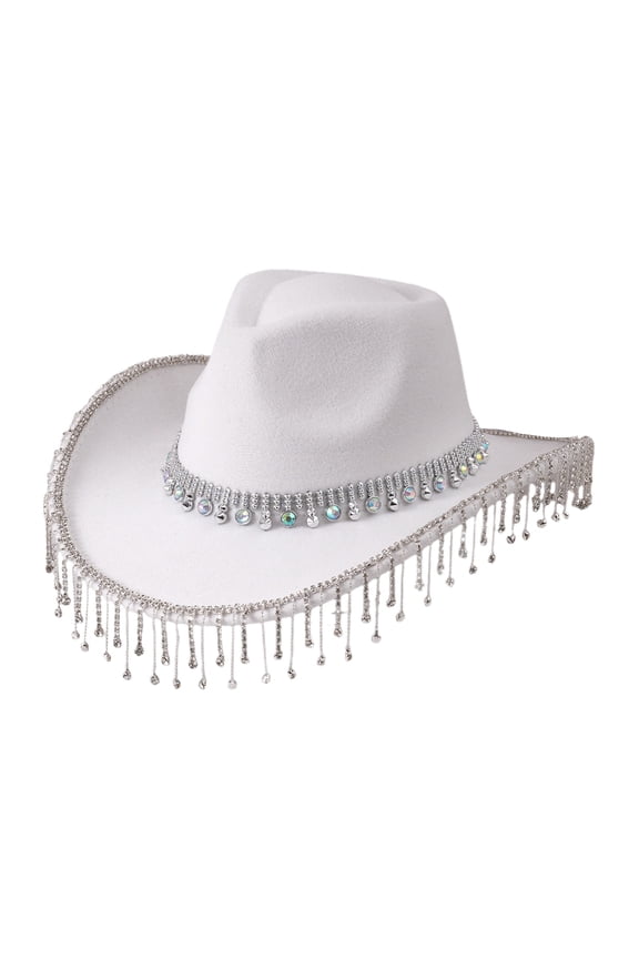 Sparkling Cowboy Hats Heavy Crystal Rhinestones Hat for Bachelorette Party Cowboy Hats Bride Hat for Actor Actress