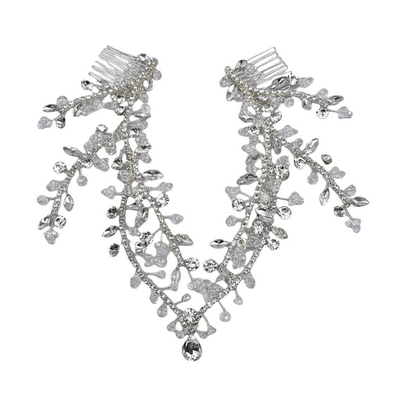 lanema Sparkling Hair Jewelry Bridal Crystal Modern Blingbling Forehead Headdress