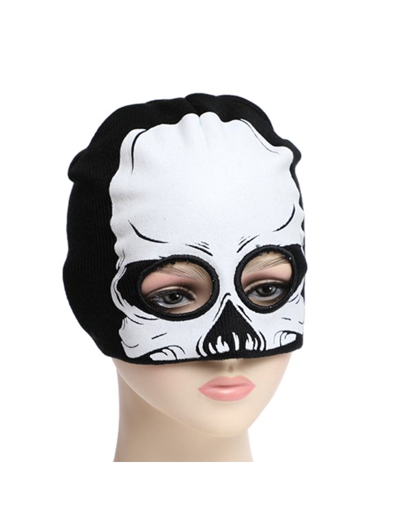 Spooky Knitted Beanie Hat Scary Skeleton Alien Skeleton Balaclava Hat Costume Party Alien Hats