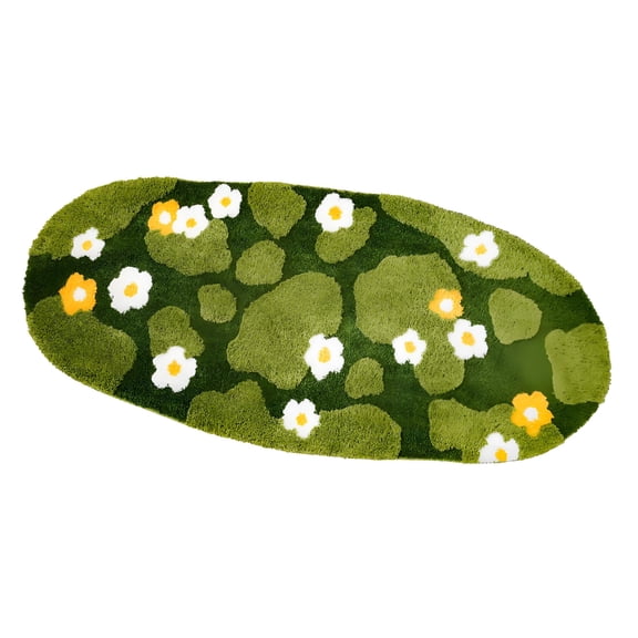 lanema Spring Floral Bath Mat For Home Decoration In Soft Polyester With Nonslip Backing