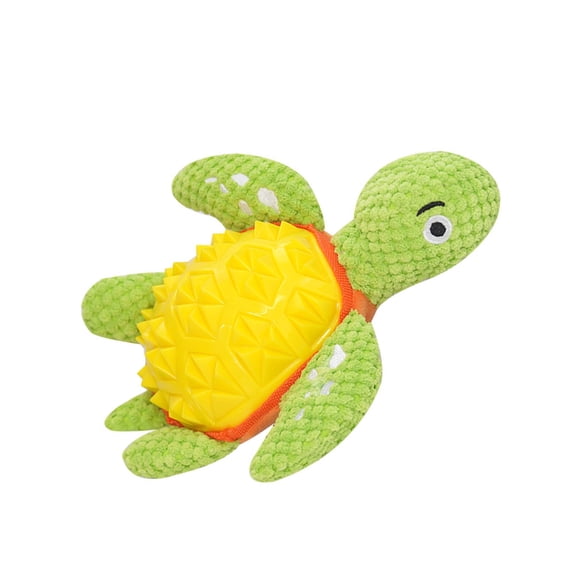 lanema Squeaky Dog Chew Toy Turtles With Textured Design For Pet Dog Teething Chewing