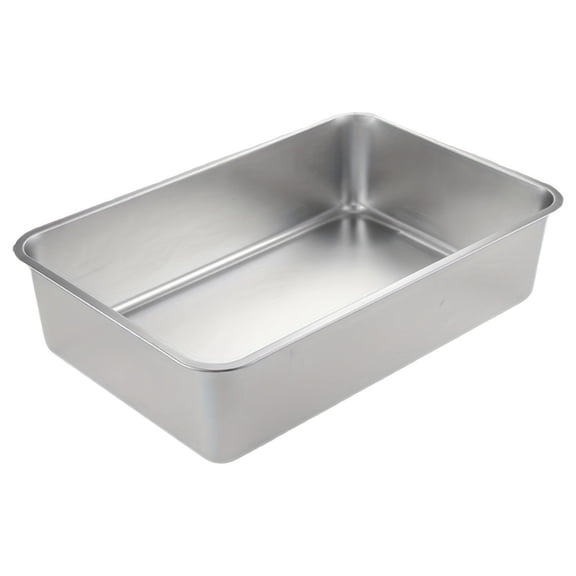 lanema Stainless Steel Cats Litter Pans Rust Resistant Easy Cleaning Litter Box
