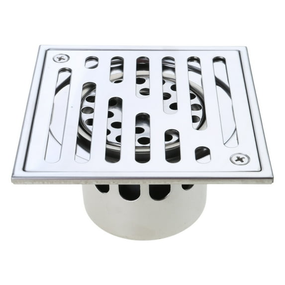 lanema Stainless Steel Shower Square Drain Plug Cover Trap Anti-Odor Bathroom Floor Strainer Grate Waste Tile Insert Anti Clogging Sink Water Filter
