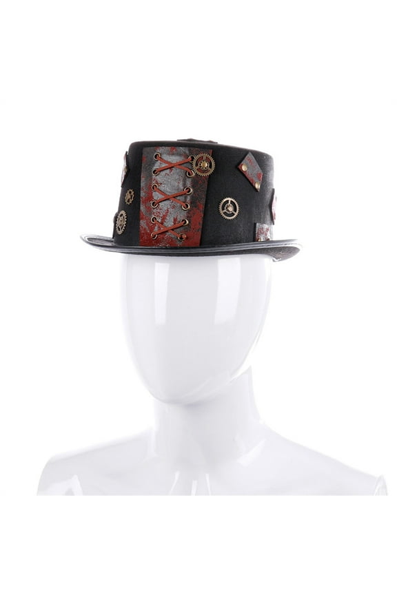 Steampunk Gothic Top Hat with Metal Gear decors Carnivals Jazzs Cap